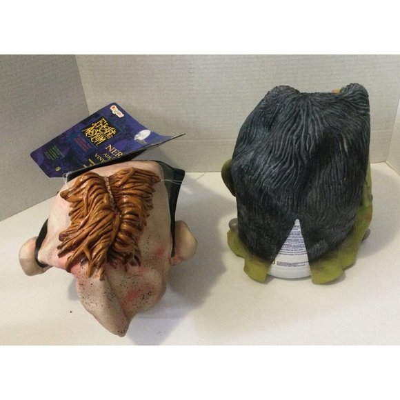 Vintage 1991 Universal Frankenstein Halloween Mask And Nerd Mask Lot Of 2 - Picture 4 of 5